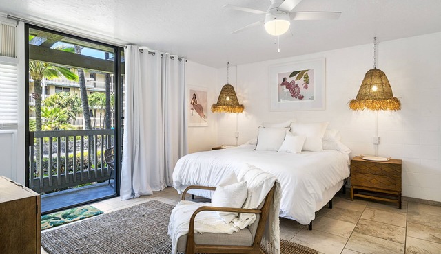 Boho Style Peek-a-Boo Oceanview Studio with A/C