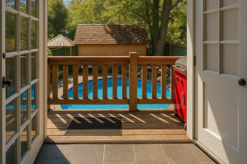 Charming "Melrose Place" w Year-Round Heated Pool, Deck & Grill