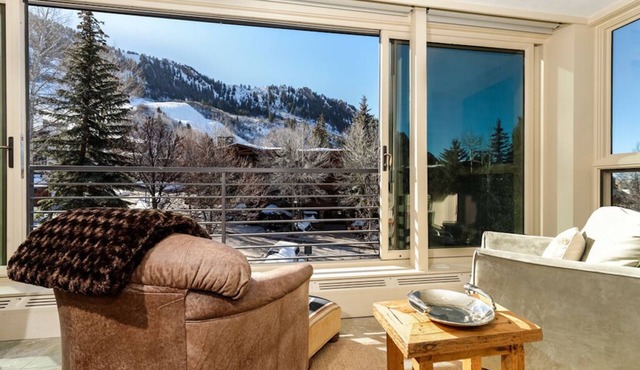 Gondola Plaza adjacent with treehouse views over Aspen