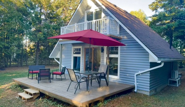 Lake-view Cottage on the bluffs above Lake Huron. Private Stairs down to beach.