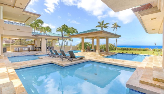 Maui's Ultimate Luxury Estate: 11K+ Sq Ft Kaanapali Beachfront Paradise, TV-Featured, Lavish Pool & Spa, Sleeps 22!