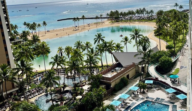 Resort Style with Hula Show, Fireworks and even Tiki Torches!