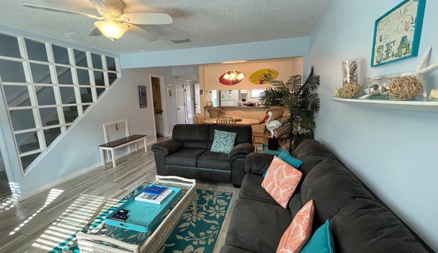 Vacation and relaxation! Perfect white sand beach and all the comforts of home.